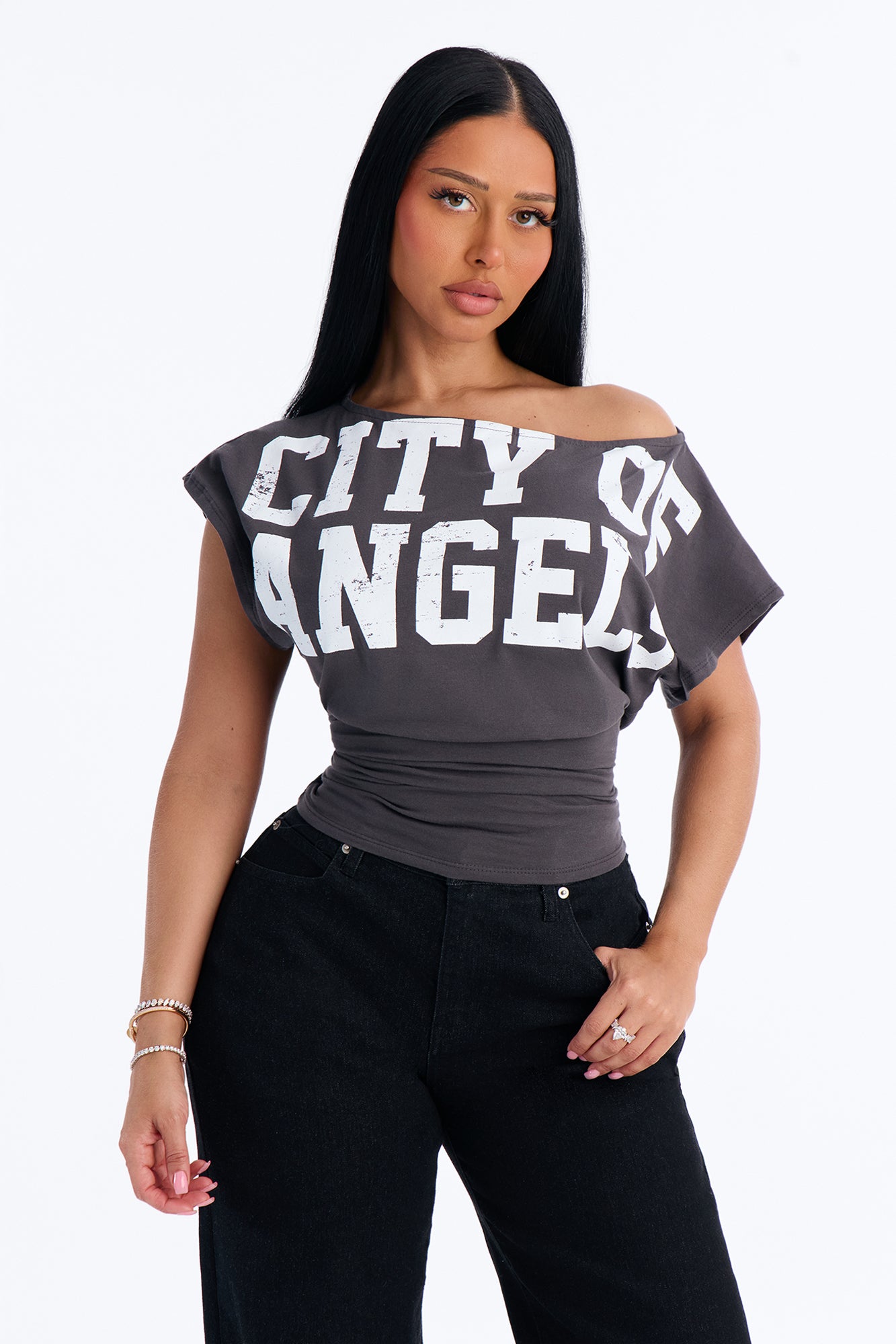 The Cordelia Draped Silk-Blend Blouse - Image 1 The Cordelia Draped Silk-Blend Blouse